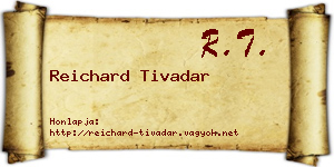 Reichard Tivadar névjegykártya