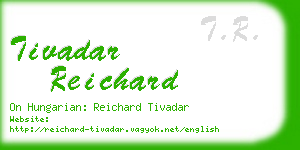 tivadar reichard business card